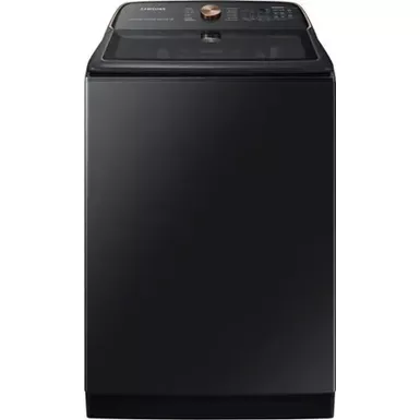 image of Samsung - 5.5 Cu. Ft. High-Efficiency Smart Top Load Washer with Auto Dispense System - Brushed Black with sku:bb22063566-bestbuy