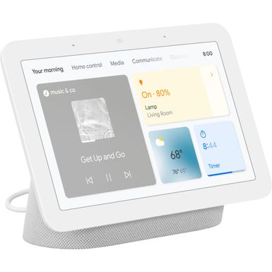 image of Nest Hub 7” Smart Display with Google Assistant (2nd Gen) - Chalk with sku:ga01331us-adorama