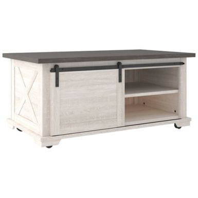 image of Two-tone Dorrinson Rectangular Cocktail Table with sku:t287-1-ashley