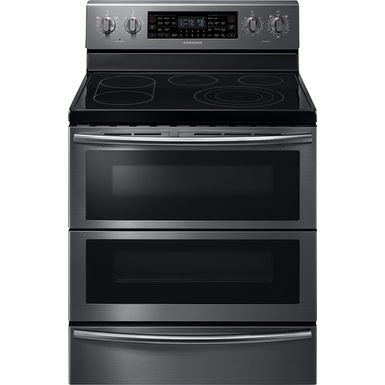 Samsung Flex Duo 5.9 Cu. Ft. Self-Cleaning Freestanding Double Oven Electric Convection Range Black Stainless