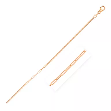 image of 14K Rose Gold Fine Paperclip Chain (1.5mm) (18 Inch) with sku:d65775326-18-rcj