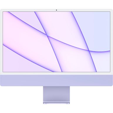 image of Apple - iMac 24" - Retina 4.5K Display - Apple M1 - 8GB RAM - 256GB SSD - w/Touch ID - Purple with sku:bb21900789-6481296-bestbuy-apple