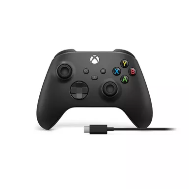 Microsoft - Xbox Wireless Controller for Windows Devices, Xbox Series X, Xbox Series S, Xbox One + USB-C Cable - Carbon Black