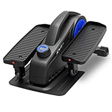 image of Under Desk Elliptical, Compact Ergonomic Seated Desk Exercise Equipment Machine, Foot Pedal Exerciser w/ 8 Resistance Levels, LCD Monitor - Resistance Band with sku:b0bx76h264-amazon