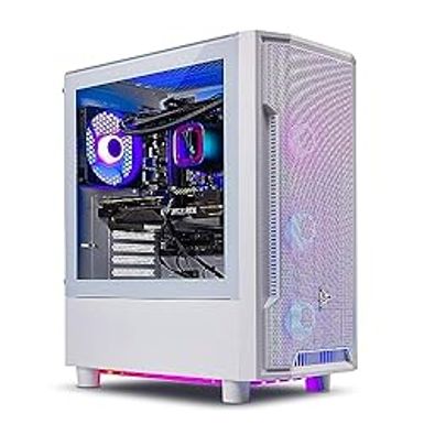 image of Skytech Gaming Archangel Gaming PC, Ryzen 7 5700X 3.4 GHz, RTX 4060, 1TB NVME, 16GB DDR4 RAM 3200, 600W Gold PSU Wi-Fi, Win 11 Home, RGB-Keyboard and RGB-Mouse Included with sku:b0cgkt14hx-amazon