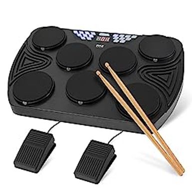 image of Pyle Portable Pro Electronic Tabletop Machine-Digital Drumming Kit (PTED08) with sku:b0c5rzh68t-amazon