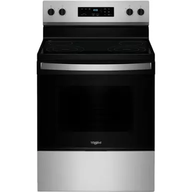 Whirlpool - 5.3 Cu. Ft. Freestanding Electric Range with Cooktop Flexibility - Stainless Steel