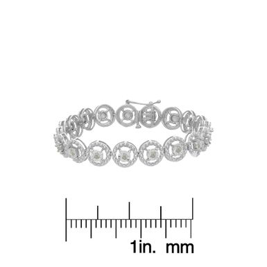 Sterling Silver 1ct TDW Diamond Link Bracelet (I-J,I3)