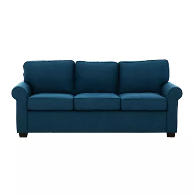 image of Marisol Navy Blue 80 in. Convertible Queen Sleeper Sofa with USB Ports with sku:60525-primo