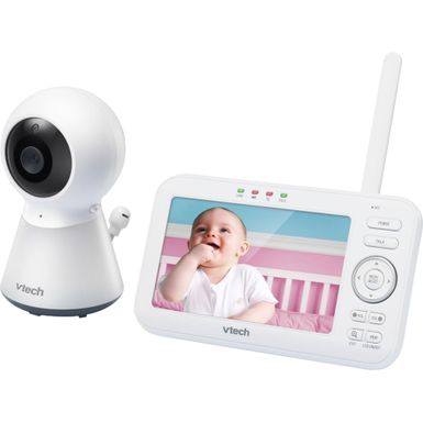 Angle Zoom. VTech - 5" Video Baby Monitor w/Adaptive Night Light - White