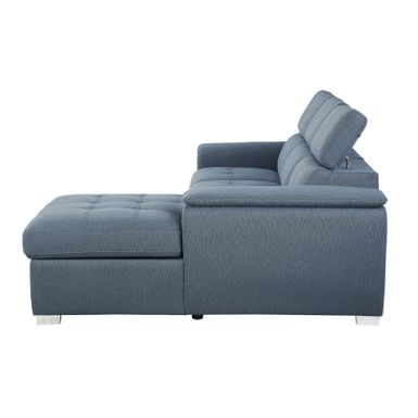 McCoy 2-Piece Sofa Chaise with Pull-Out Bed - Blue