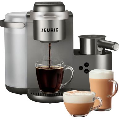 image of Keurig - K-Cafe Special Edition Single Serve K-Cup Pod Coffee Maker with Milk Frother - Nickel with sku:bb21058724-6265164-bestbuy-keurig