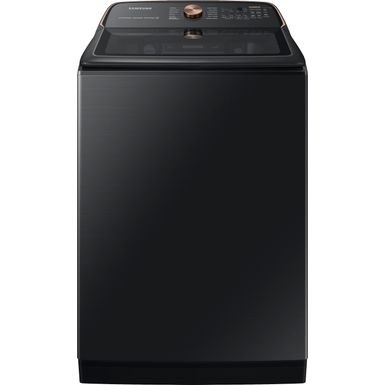 image of Samsung - 5.5 cu. ft. Extra-Large Capacity Smart Top Load Washer with Auto Dispense System - Brushed black with sku:bb21800334-6470397-bestbuy-samsung