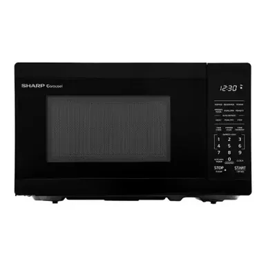 image of Sharp Countertop Microwave 0.7 Cu. Ft. In Black with sku:smc0760hbk-abt