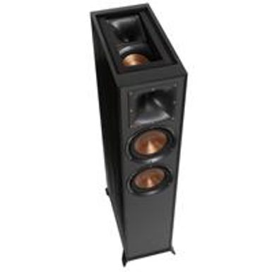 image of Klipsch Reference R-625FA Dolby Atmos Floorstanding Speaker, Black Textured Wood Grain Vinyl with sku:kpr625fa-adorama