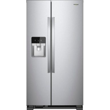 Stainless steel Whirlpool monochromatic stainless steel side-by-side refrigerator