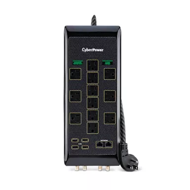 image of CyberPower Advanced 12 Outlet Surge Protector with USB with sku:pbj5uc-electronicexpress