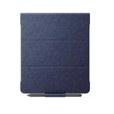 image of Amazon - Kindle Scribe Fabric Folio Cover with Magnetic Attach (for Kindle Scribe) - Deep Sea Blue with sku:bb22259684-bestbuy