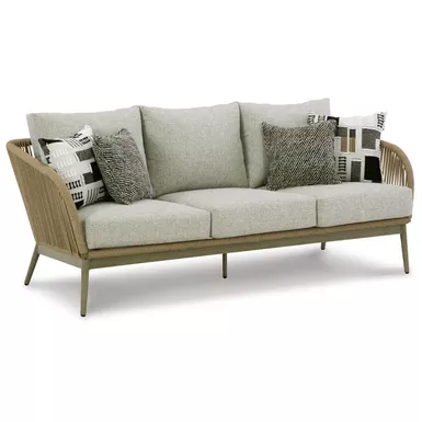 image of Swiss Valley Outdoor Sofa with Cushion with sku:p390-838-ashley