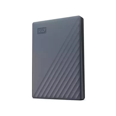 image of WD My Passport USB 3.2 Gen 1 Type-C Portable External Hard Drive, Silicon Gray - 4TB with sku:wdbrmd004bgy-adorama