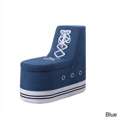 image of Denim Sneaker Shoe Storage Ottoman - Blue with sku:1frbtelth0uepwz1djposwstd8mu7mbs-ore-ovr