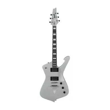 image of Ibanez Paul Stanley Signature Series PS60 NAMM 2018 Electric Guitar, Bound Treated New Zealand Pine Fretboard, Silver Sparkle with sku:ibps60ssl-adorama