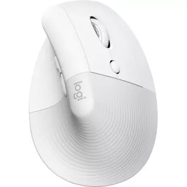image of Logitech - Lift for Mac Bluetooth Ergonomic Mouse with 4 Customizable Buttons - Off-White with sku:bb22015423-bestbuy