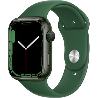 image of Apple Watch Series 7 (GPS) 45mm Green Aluminum Case with Clover Sport Band Green with sku:mkn73ll/a-streamline