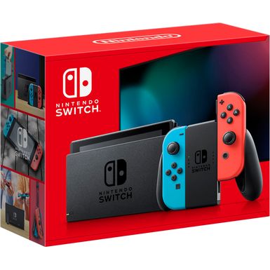 image of Nintendo - Switch with Neon Blue and Neon Red Joy-Con with sku:bb22041037-6522225-bestbuy-nintendo