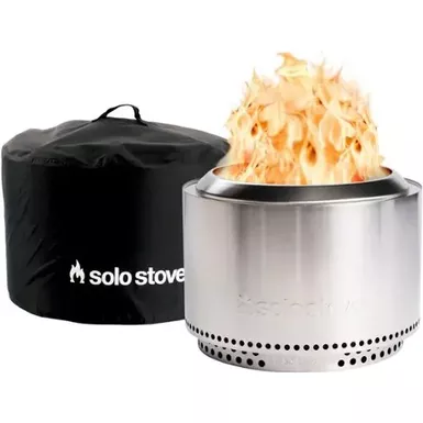 image of Solo Stove - Yukon + Stand & Shelter 2.0 Bundle - Stainless Steel with sku:bb22041610-bestbuy