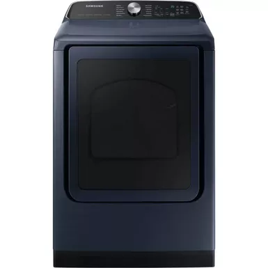 image of Samsung 7.4 Cu. Ft. Brushed Navy Front Load Smart Electric Dryer with sku:dve54cg7150d-electronicexpress