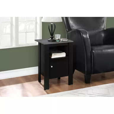 image of Accent Table/ Side/ End/ Nightstand/ Lamp/ Storage/ Living Room/ Bedroom/ Laminate/ Black/ Grey/ Transitional with sku:i-2134-monarch