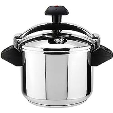 image of MAGEFESA  Inoxtar fast pressure cooker, 8.4 Quart, made in 18/10 stainless steel, suitable for all types of stovetops, included induction, 3 heavy security systems, progressive locking system, 8 psi with sku:b0cb47cx1h-amazon