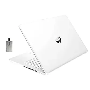 image of HP - 14" Laptop - Intel Celeron N4020 - 4GB Memory - 64GB eMMC - Snowflake White with sku:bb21786985-bestbuy
