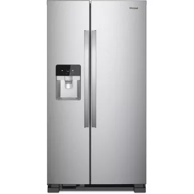 image of Whirlpool - 21.4 Cu. Ft. Side-by-Side Refrigerator with Fingerprint Resistant - Stainless Steel with sku:bb20827329-bestbuy