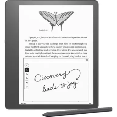 image of Amazon - Kindle Scribe Digital Notebook - 32 GB with Premium Pen - 2022 - Gray with sku:bb22066599-bestbuy