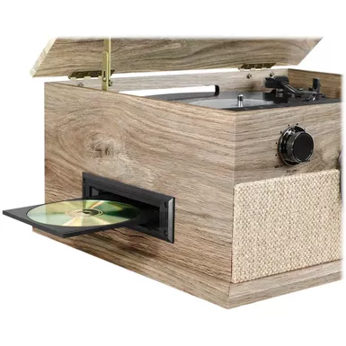 image of Victrola - Bluetooth Stereo Audio System - Farmhouse Oatmeal with sku:bb21262673-bestbuy