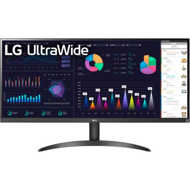 image of LG - 34" IPS LED UltraWide FHD AMD FreeSync Monitor with HDR (HDMI, DisplayPort) - Black with sku:bb21984299-6505062-bestbuy-lg
