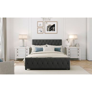image of Full Size Storage Bed Metal Platform Bed with a Big Drawer - Grey with sku:d4f8zfb6hhwnsnc2z9cbbgstd8mu7mbs-overstock