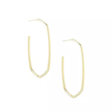 image of Kendra Scott Danielle Hoop Earring (Gold) with sku:4217705641|gold|gold-corporatesignature