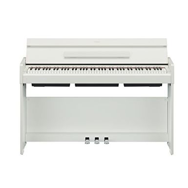 image of Yamaha Arius YDP-S34 88-Key Slim Design GHS Weighted Action Console Digital Piano with PA-150B AC Power Adapter, White Walnut with sku:yaydps34wh-adorama