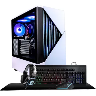 Periphio Castle Gaming PC Computer ,  AMD Ryzen 5 5600G ,  Radeon Vega 7 Graphics ,  1TB Solid State (SSD) ,  16GB DDR4 RAM ,  Windows 11 ,  RGB Elite 4-in-1 Gaming Bundle