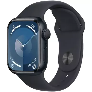 Apple Watch Series 9 GPS 41mm Aluminum Case with Midnight Sport Band (Small/Medium) - Midnight