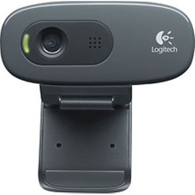 image of Logitech C270 3MP USB 2.0 Webcam, 1280x720 Resolution, Built-in Mic, Black with sku:logc270bl-adorama