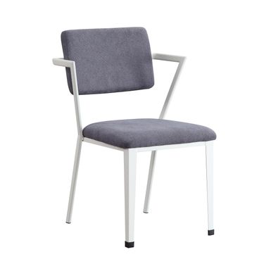 image of ACME Cargo Office Chair, Gray Fabric & White with sku:37888-acmefurniture