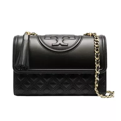 Tory Burch Fleming Convertible Shoulder Bag (Black)