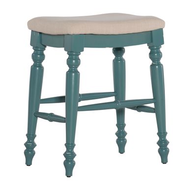 image of Wycoff Backless Counter Stool Blue with sku:lfxs1778-linon