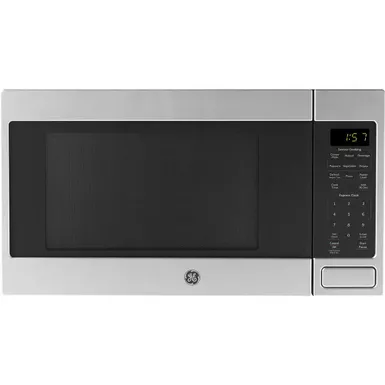 image of GE - 1.6 Cu. Ft. Microwave with Sensor Cooking - Stainless Steel with sku:jes1657smss-electronicexpress
