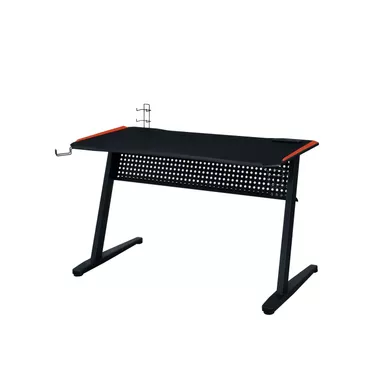 image of ACME Dragi Gaming Desk w/USB, Black & Red Finish with sku:93125-acmefurniture