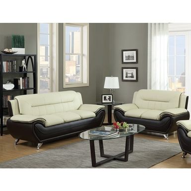 Rent to own Michael Segura Sofa+Loveseat Living Room Set - Brown ...